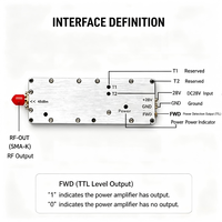 Modul RF DESCBOOST 50W 700-5850MHz Pita Lebar LoRa GaN 47dB Gain Peralatan Komunikasi Nirkabel Jarak Jauh