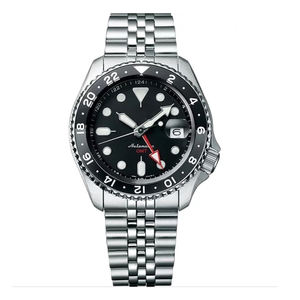 Reloj Deportivo Mecánico para Hombre con 5 Agujas GMT, Cadena de Cinco Eslabones en Bloques de Color, Acero Inoxidable, Movimiento NH34, Esfera de Cristal de Zafiro - Product Image 2