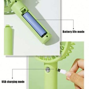 Promotional Student Gift Handheld Fan Portable Mini Fan Usb Long Life Charging Handheld Small Fan with Stand with Custom logo - Product Image 4