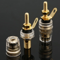 Cristal Reliure pour Haut-Parleur Audio Amplificateur Or 4mm Fiche Banane Connecteur de Bornes (BT-065)