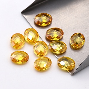 Grosir Pabrik kualitas tinggi 3*5mm ke 8*10mm bentuk Oval papan pemeriksa ganda potong batu CZ warna-warni potongan kotak zirkonia kubik - Product Image 5