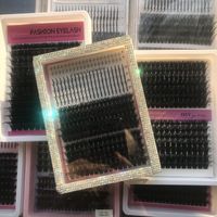 Kedatangan Baru Grosir 18-25mm 100D DD Curl Bulu Mata Cluster Ekstra Panjang DIY Lash Kit Spike Bottom Lash Clusters