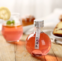 Bouteille en verre de qualité supérieure en borosilicate, forme de lampe de décoration de Noël, 180/200/400 ml, logo personnalisé, café froid infusé à froid, vin, jus