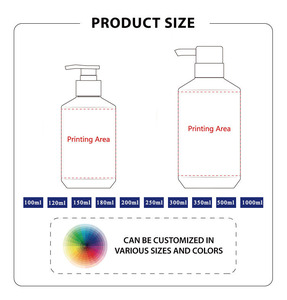 Bouteille en plastique PET transparente à épaule plate avec pompe pour shampoing et savon liquide, 250 ml, 500 ml, 8 oz, 16 oz - Product Image 5