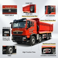 Camion benne basculante 6/8x4 robuste, directement d'usine, pour les entreprises de construction en Afrique et au Moyen-Orient