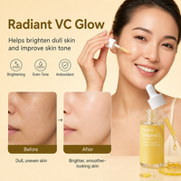 Sérum Coréen Éclaircissant et Blanchissant pour le Visage à la Vitamine C, au Collagène et au Niacinamide en Capsules Profondes, Marque Privée