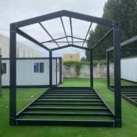 Maison conteneur préfabriquée pratique de 20 pieds, structure en acier avec panneaux sandwich, pour usage bureautique ou hôtelier, Tiny House