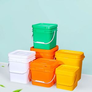 Umetass Organizer Storage Box 5L,10L,16L,25L Orange Square <strong>Plastic</strong> Bucket PP Material With Lid