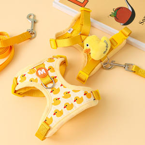 Set tali kekang dapat disesuaikan hewan peliharaan nilon, desain bebek lucu Per kalung anjing dan <span class=keywords><strong>Harness</strong></span> - Product Image 6