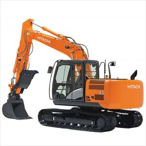 Excavatrice Hitachi d'occasion en bon état, 14,4 tonnes, sur chenilles, modèle ZX130 LCN-6, pour travaux de construction - Product Image 1