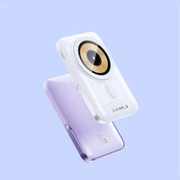Cargador Portátil Inalámbrico Magnético Ultra Delgado de 10000mAh, PD 20W, 2 en 1, Carga Rápida, Pantalla LED, con Soporte