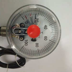 Termómetro Bimetálico con Contactos Eléctricos de 100 mm, Acero Inoxidable, Alarma de Alta Temperatura, Tipo Universal - Product Image 2