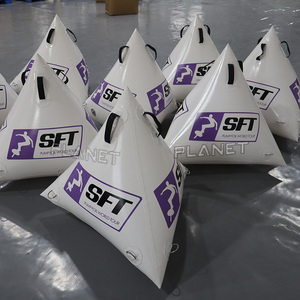 Bouées triangulaires gonflables <span class=keywords><strong>de</strong></span> course, marqueurs flottants pour piscine, prix d'usine commercial - Product Image 1
