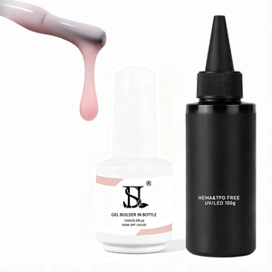 HS Nails Private Label Gel Costruttore per Unghie in Bottiglia Senza HEMA e TPO, Non Tossico, Lunga Durata, Estensione Rapida, Gel Liquido per Unghie Fai da Te - Product Image 1