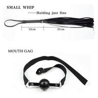 15 Pièces Ensemble de Bondage Japonais BDSM en Cuir, Collier en Cuir Équipement BDSM Menottes Sexuelles String Cache-Bouche Flogger Jouet Sexuel BDSM Adulte SM