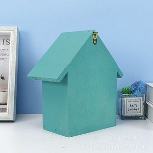 Casa de Madera para Insectos, Color Azul Claro, para Montar en la Pared, Decoración Artesanal para Jardín Exterior, Hotel para Abejas - Product Image 3