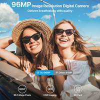 Cámara Digital de 96MP con Estabilización de Imagen, Zoom 20x, Transmisión en Vivo, Enfoque Automático, Flash LED, HDR, Pantalla Abatible, Cámaras 8k para Fotografía