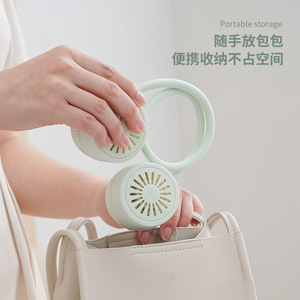 Neck Fan USB Rechargeable Quiet Foldable Portable Bladeless Neck Hanging Fan For Children - Product Image 3