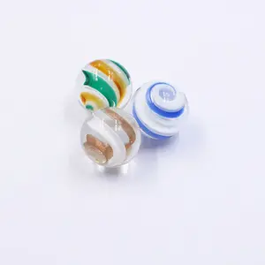 18Mm Handgemaakte Custom Lampwork Murano Gekleurde Gedraaide Werveling Glazen Marmeren Bal