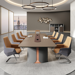 Bán buôn thiết kế mới 3.6m gỗ rắn tùy chỉnh gấp Bàn hội nghị sang trọng mô-đun văn phòng họp bàn - Product Image 2