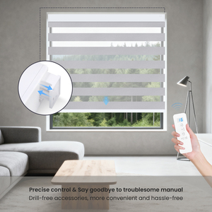 Persianas Enrollables Motorizadas con Control Remoto de <span class=keywords><strong>Google</strong></span>, Sin Taladro, Sin Herramientas, Funcionan con Batería Recargable, Fácil Instalación, para Ventana - Product Image 3