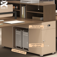 Postes de travail modulaires en bois pour 2, 4 ou 6 personnes avec cloison de bureau pour immeuble de bureaux