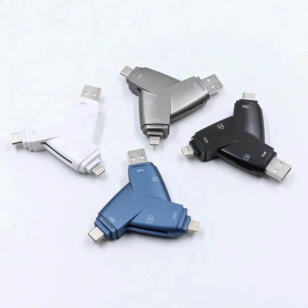 3 в 1 USB Type C TF SD устройство для чтения карт памяти OTG адаптер для iPhone Android телефона компьютера
