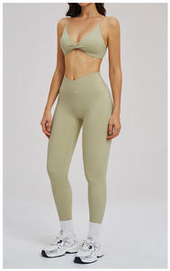 สินค้ามาใหม่ ชุดออกกำลังกายฤดูร้อนสำหรับผู้หญิง 6 ชิ้น ผ้าสแปนเด็กซ์/ไนลอน ระบายอากาศได้ดี เสื้อแจ็คเก็ตแขนยาวทรงหลวม สปอร์ตบรา กางเกงขาสั้น สำหรับฟิตเนส โยคะ ออกกำลังกาย ยิม - Product Image 6