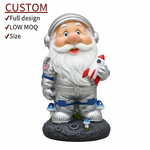 Figurine de gnome astronaute personnalisée style <span class=keywords><strong>NASA</strong></span> en résine avec navette spatiale pour décoration de jardin extérieur sur le thème de l'espace - Product Image 3