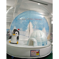 Globe de neige gonflable commercial en PVC de 10 pieds, décorations de fête, de mariage et de Noël, tente igloo transparente géante gonflable