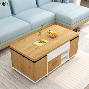 Semplicità tavolo da caffè con sollevamento, tavolo da pranzo, tavolino telescopico multifunzionale - Product Image 4