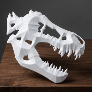 White Chrome T-Rex Metal <b>Decorative</b> <b>Plate</b> Emblem 2mm Thick Hanwell Brand MetalHead Collection - Product Image 3