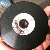 Disque vinyle de 12 cm de diamètre, style CD, avec impression de données de chargement, comme un disque vinyle (LP) et dos noir, fabrication