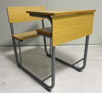 Ensemble chaise et bureau d'école au design moderne, mobilier commercial en bois pour appartement