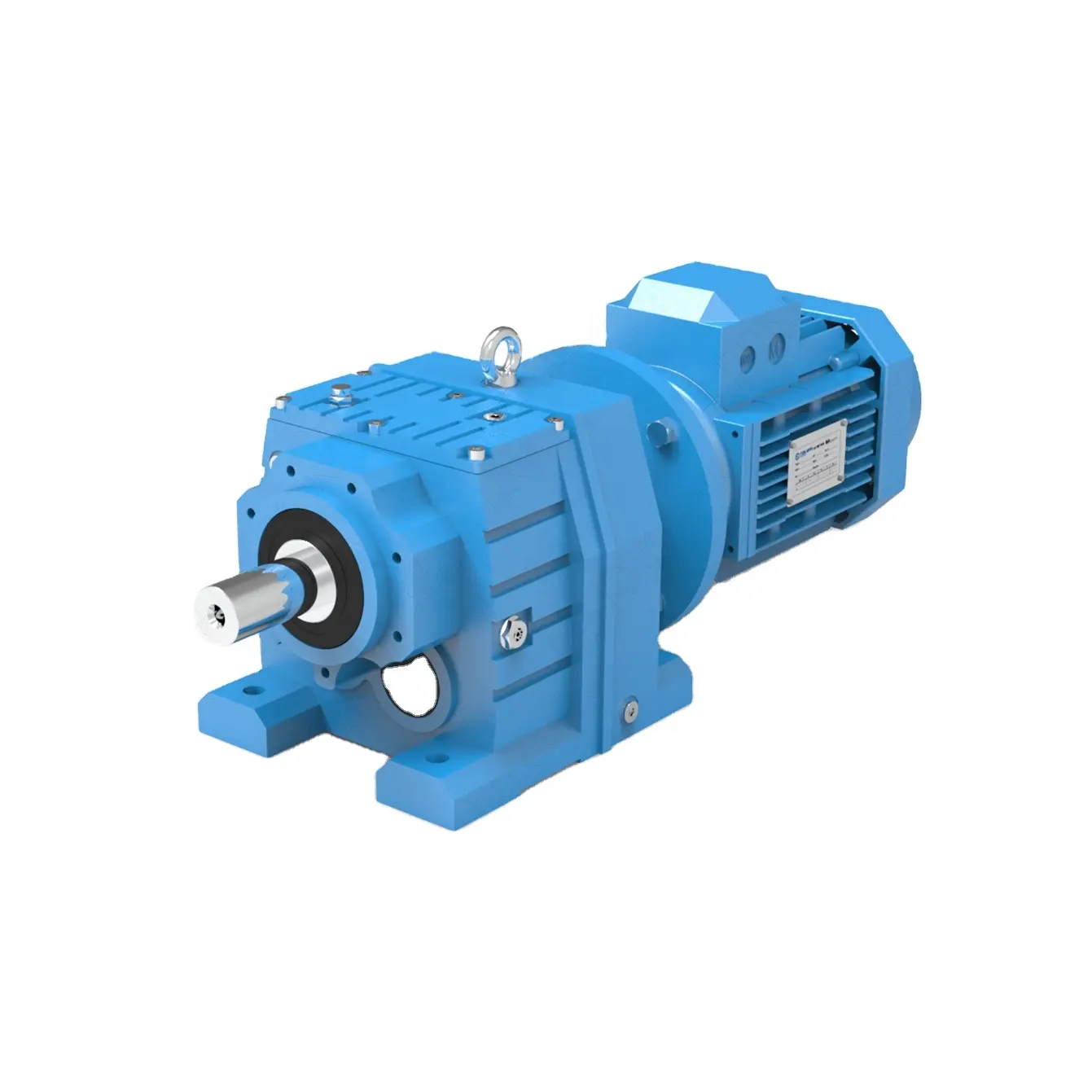 Aokman Flange Mounted Inline Coaxial Helical Geared Motor Gearbox Horizon in Line Helical Gearbox