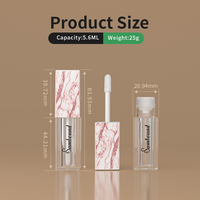Tube d'échantillon de brillant à lèvres Tubes de brillant à lèvres 10.5ml Personnaliser l'emballage Oem Tube de brillant à lèvres vide avec grande brosse