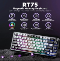 YUNZII RT75 RGB 75% clavier de jeu à déclenchement rapide claviers mécaniques magnétiques à effet Hall pour les joueurs