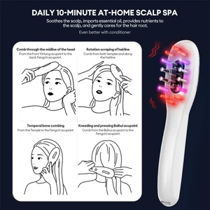 Peigne Applicateur Portable, Masseur Capillaire Électrique à Micro-Courant pour Racines, Peigne Médicinal pour la Croissance des Cheveux et les Sérums Capillaires - Product Image 3