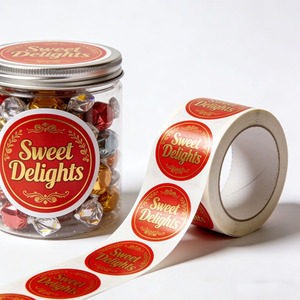 Custom Business Rectangle Labels Private Product <strong>Printable</strong> <strong>Adhesive</strong> <strong>Sticker</strong> Roll for Food Packaging - Product Image 2