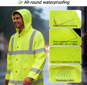 Impermeable Largo Integrado para Hombre y Mujer, Engrosado y Alargado, Tipo Poncho para Senderismo y Camping al Aire Libre - Product Image 4