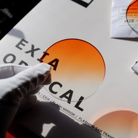 Lentes de Repuesto EXIA M28 para Gafas de Sol, Color Ámbar/Naranja Degradado, SHMC MR-8 1.61 UV400 Anti-Impacto, Curva Base 3, Grosor 3mm