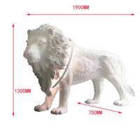 Lámpara de Pie Decorativa de Lujo con Diseño Artístico de León, Color Blanco, para Salón