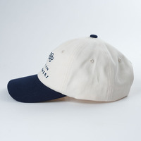 Gorra de Béisbol Personalizada de 6 Paneles, Sin Estructura, Bordada, Estilo Dad Hat, Tamaño Ajustable, Premium, de Algodón de Dos Tonos