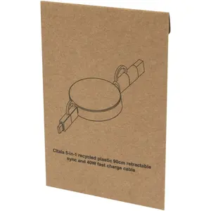 Cable 5 en 1 de plástico reciclado retráctil de 90 cm para la sincronización de datos y la carga rápida de 40 W Citala - Product Image 3