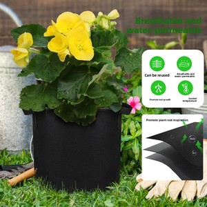 Pots et sacs de culture en tissu non tissé épaissi - <span class=keywords><strong>Feutre</strong></span> <span class=keywords><strong>horticole</strong></span> respirant et durable pour légumes et usage bureautique - Product Image 3