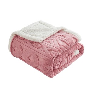 Reine/King Size hiver confortable sieste couverture chaud taffetas jeter épais rayé géométrique solide conception pour bureau usage domestique - Product Image 6