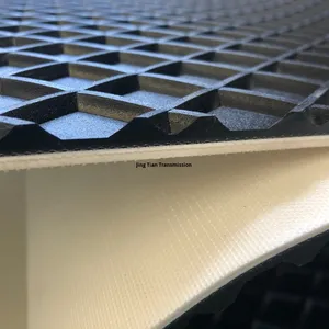 2 Camada Anti-derrapante Black Diamond Padrão PVC Correia Transportadora com Quadrado Padrão Grade para Lixar Máquina - Product Image 4