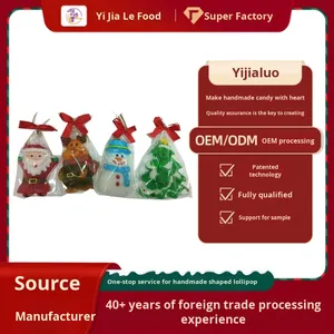 Santa Claus Multi-Flavored Fruity Hard <span class=keywords><strong>Candy</strong></span> Niños Cute Cartoon Christmas Tree Shaped Lollipops Bag Sugar Snacks Export - Product Image 2