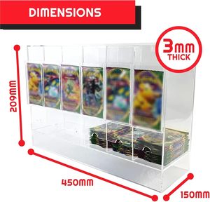 Présentoir en acrylique moderne écologique à 6 emplacements pour cartes <span class=keywords><strong>Pokemon</strong></span> One Piece, boîte en acrylique de 6 pièces - Product Image 6
