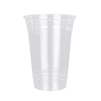 Gobelets jetables en PET pour boissons froides avec couvercles 10oz-18oz, gobelets en plastique transparent pour café, gobelets à bubble tea pour café, restaurant, emballage de boissons
